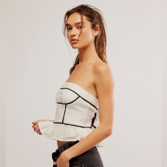 *NWT* Free People Tara Tube Top in Bw Combo - Picture 6 of 9